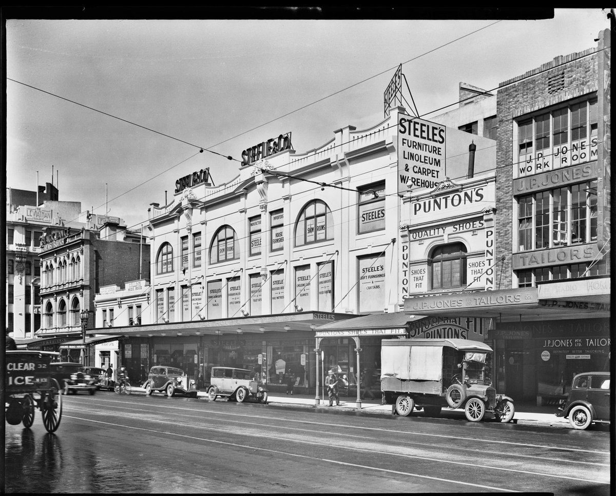 [View of Steele & Co. store, Swanston Street, Melbourne ], Melbourne City (1930s)