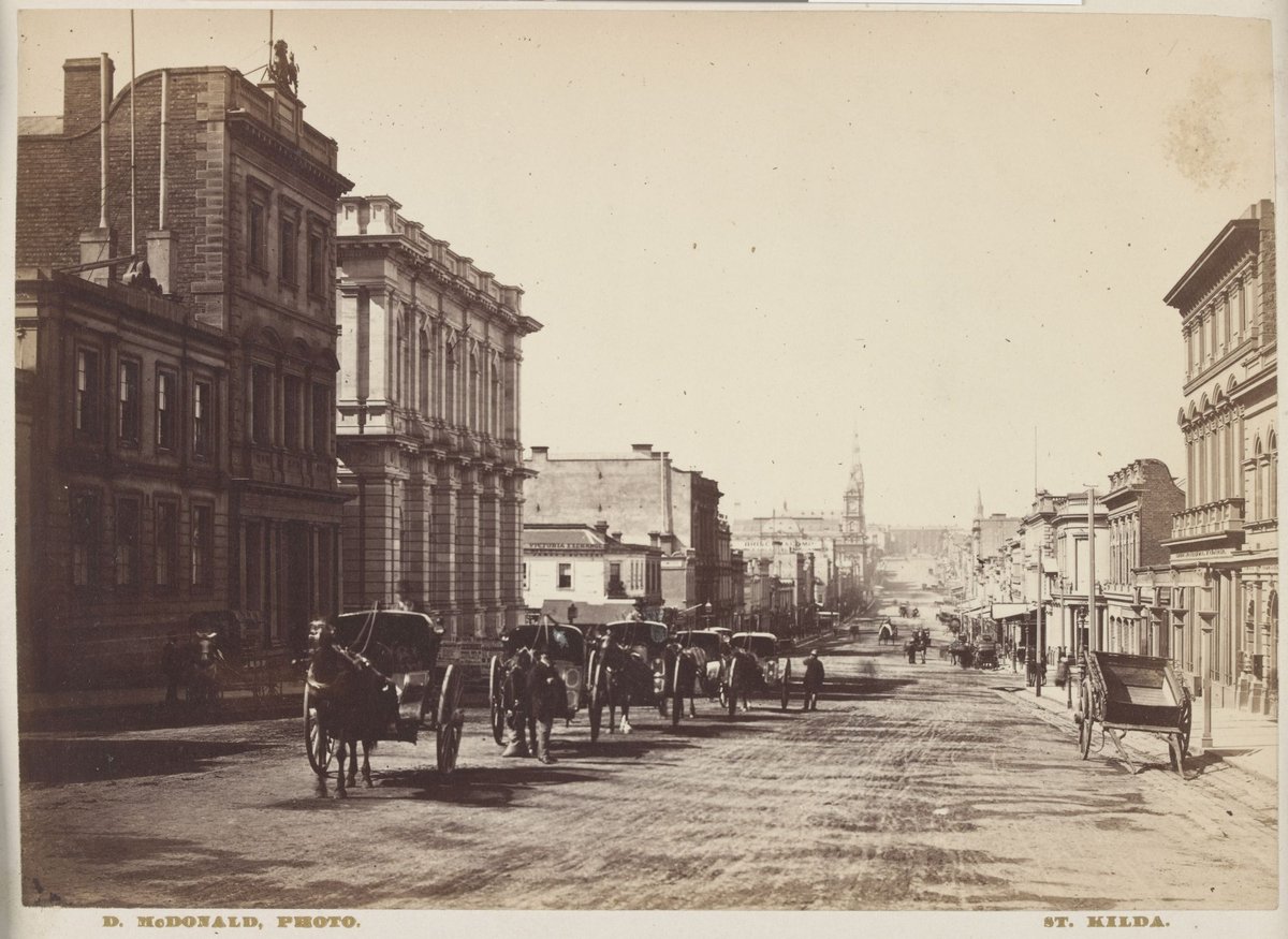 Collins Street, from Market Street looking east, Melbourne, Melbourne City (c. 1870)