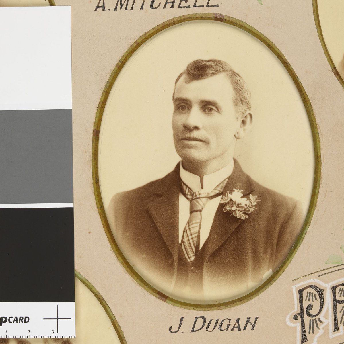 Framed photographs of Joseph Kilmartin and staff of the Camberwell Railway Station presented to Joseph Kilmartin Esq (1900)