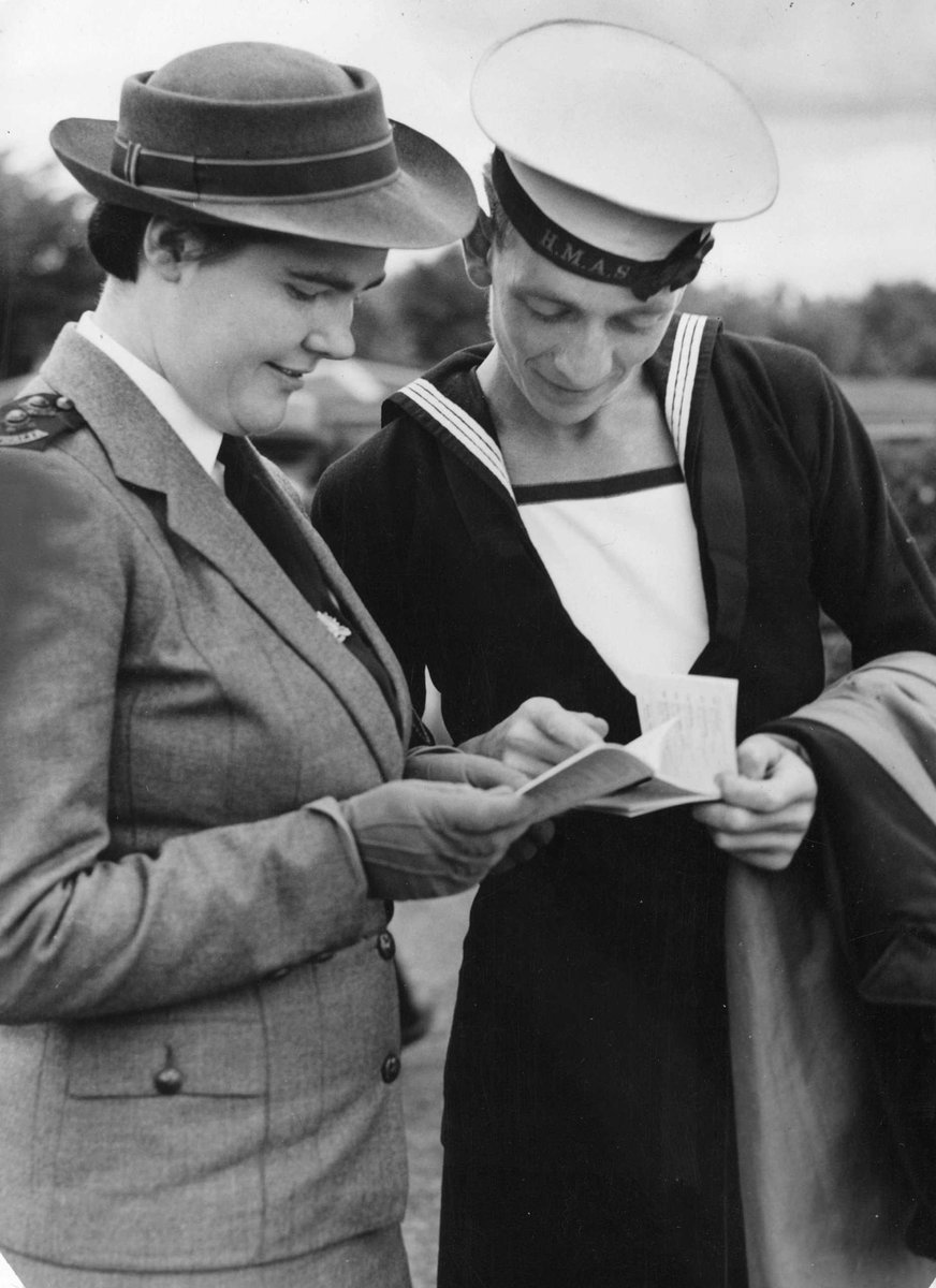 Sister Preston Burton and Signalman A. J. Clemens (c. 1943)