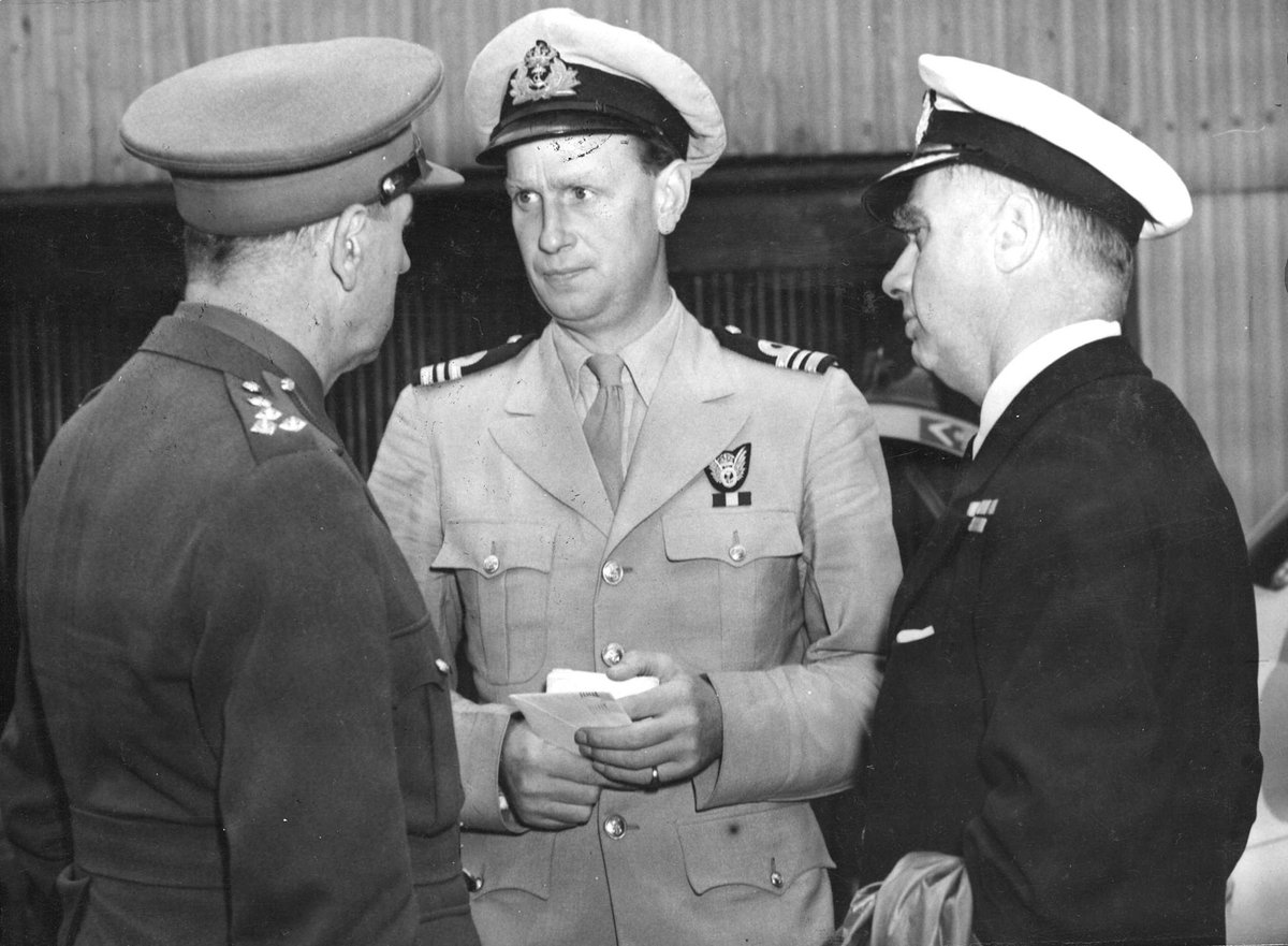Brig. H. Bartlett, H. R. B. Janvrin and H. W. Fitzroy-William (c. 1943)
