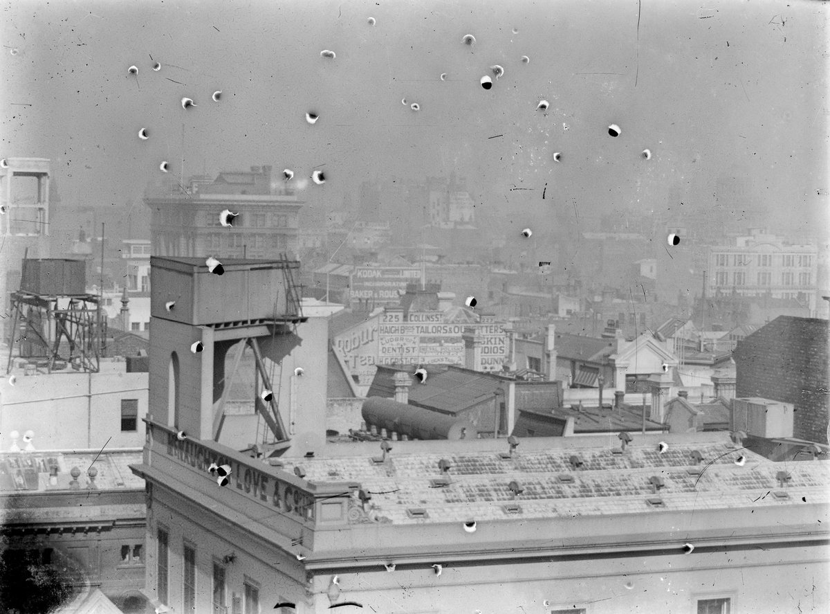 View of Melbourne roof-tops showing 225 and 227 Collins Street [Melbourne], Melbourne City (1900–15)