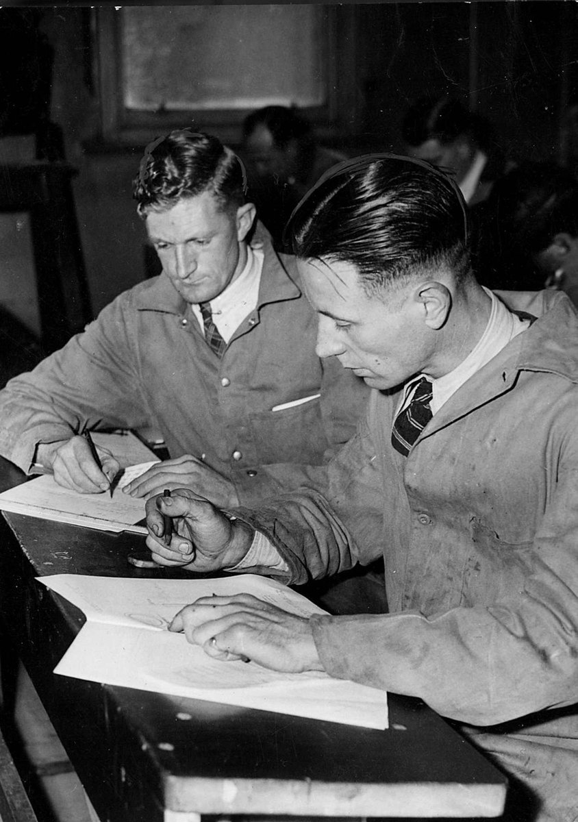 Examinations at Melb. Tech School [i.e. Melbourne Technical College] for A Grade Motor Engineers (c. 1940)