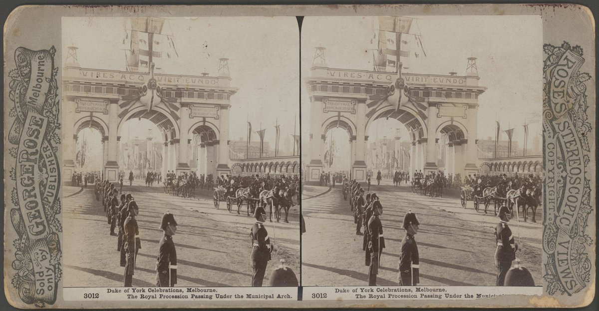 Duke of York Celebrations, Melbourne - The Procession Passing the Municipal Arch (c. 1901)