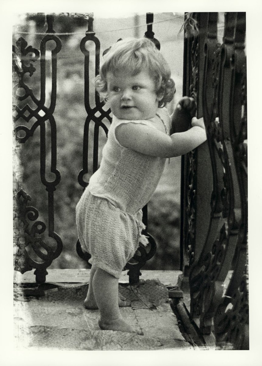 Sweeney, aged 9 and a half months, on the balcony at Robe Street, St. Kilda, 1945, St Kilda