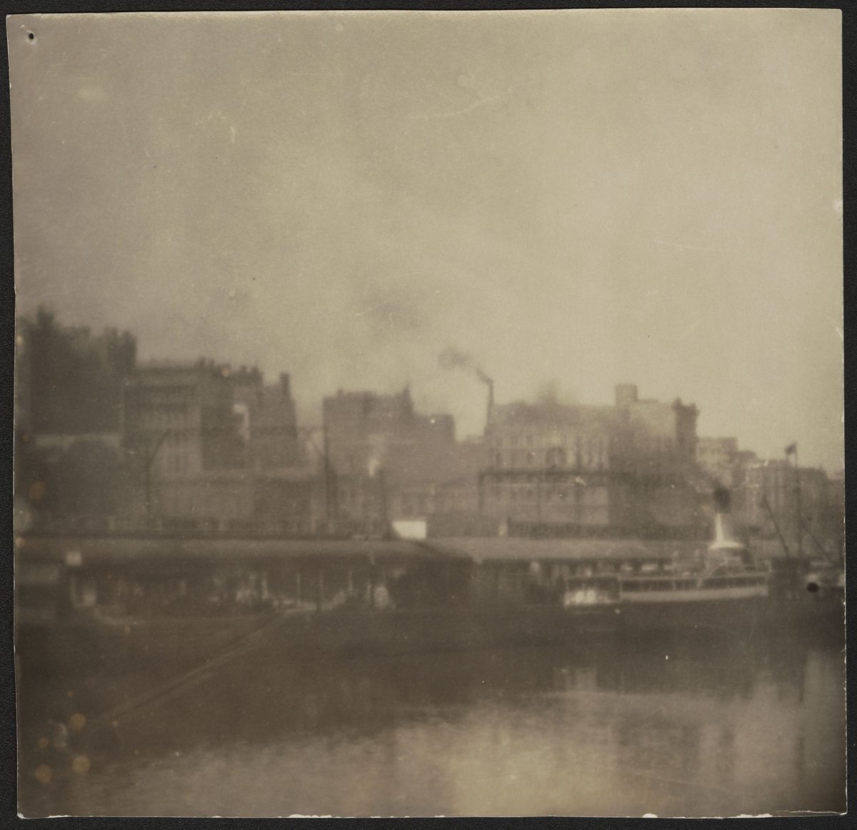 An impression of Melbourne from the Yarra, S.S. Edina in foreground, Yarra River (1910–30)