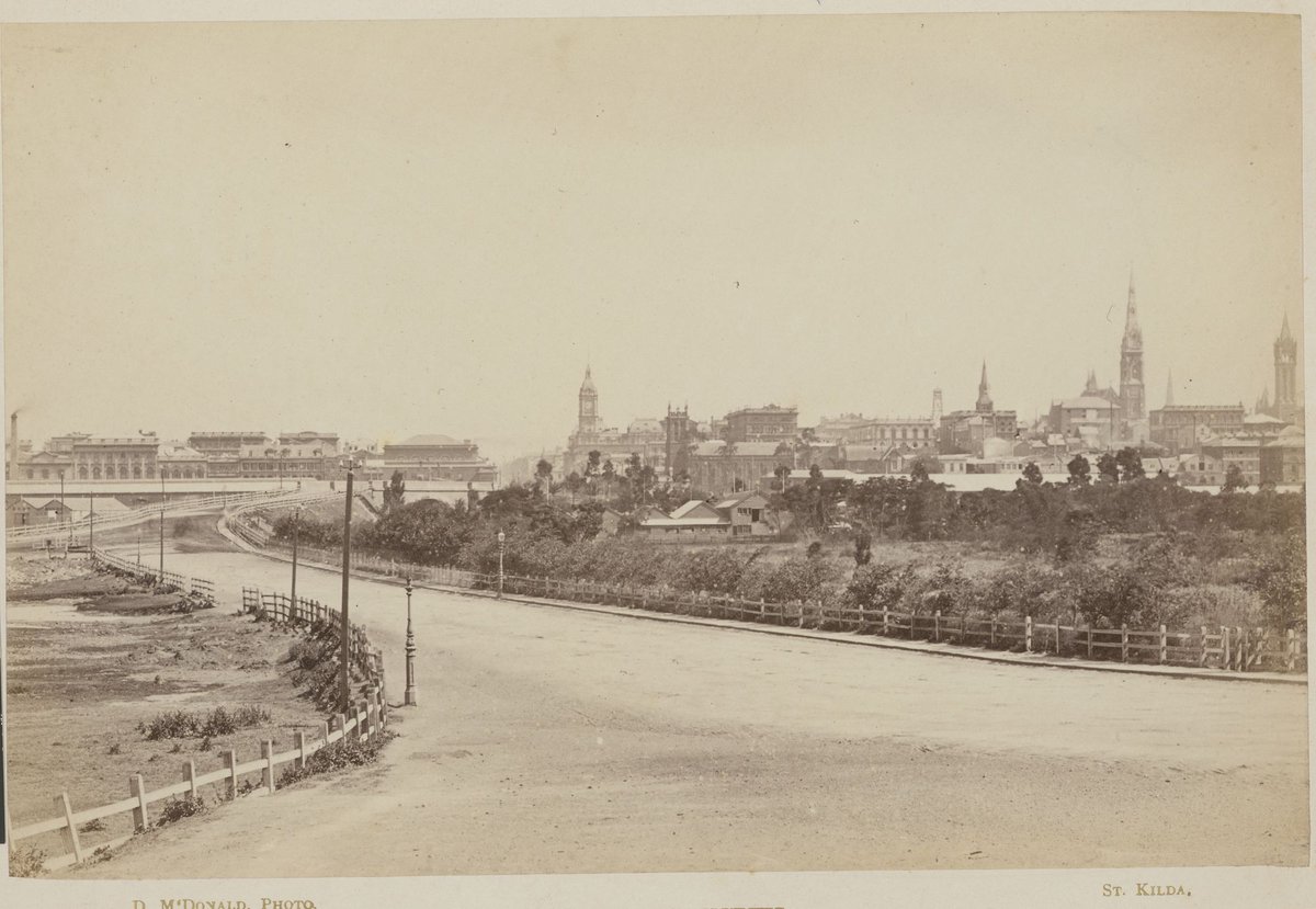 Melbourne views - Melbourne, from St Kilda Road, Melbourne City (1867–80)
