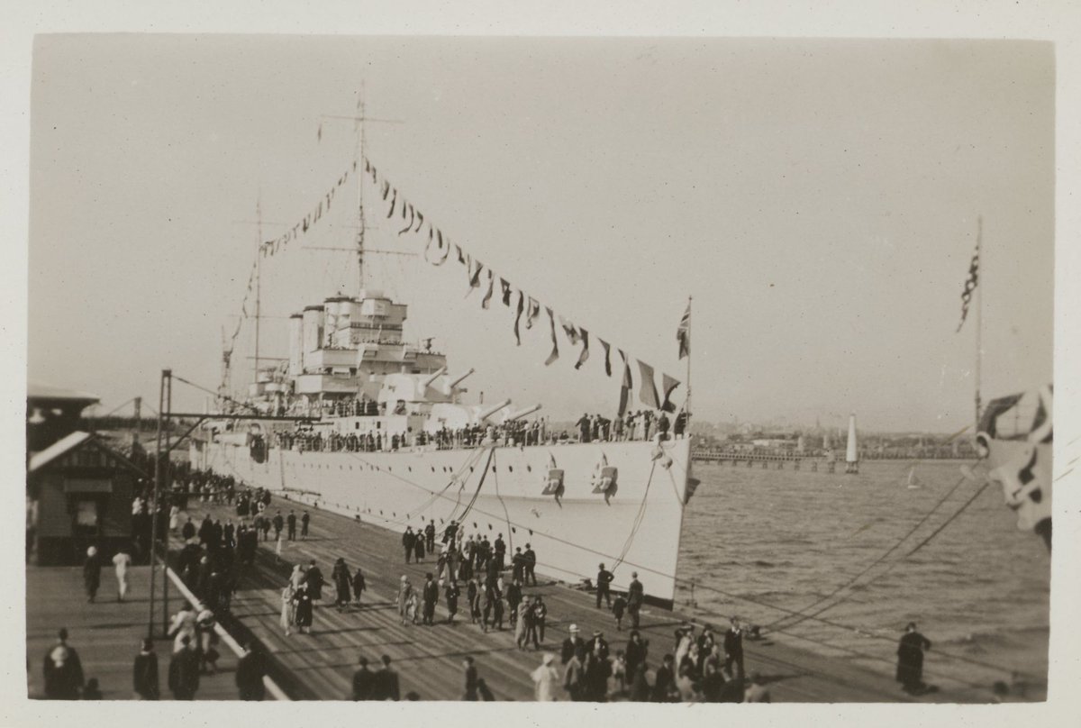 H.M.A.S. Australia in Port Phillip Bay (1946)
