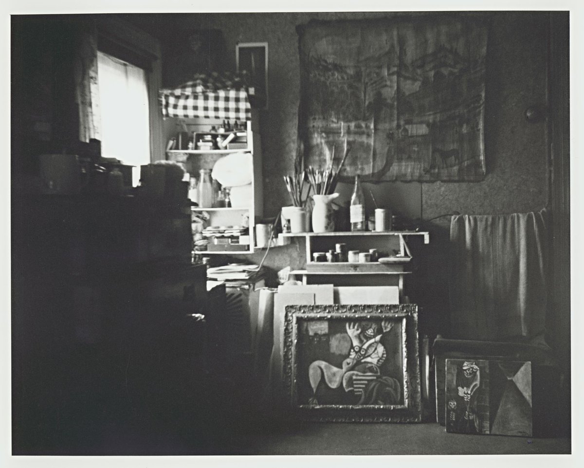 Interior with "Image of modern evil: Spring in Fitzroy", 85 Powlett Street, East Melbourne (1943)