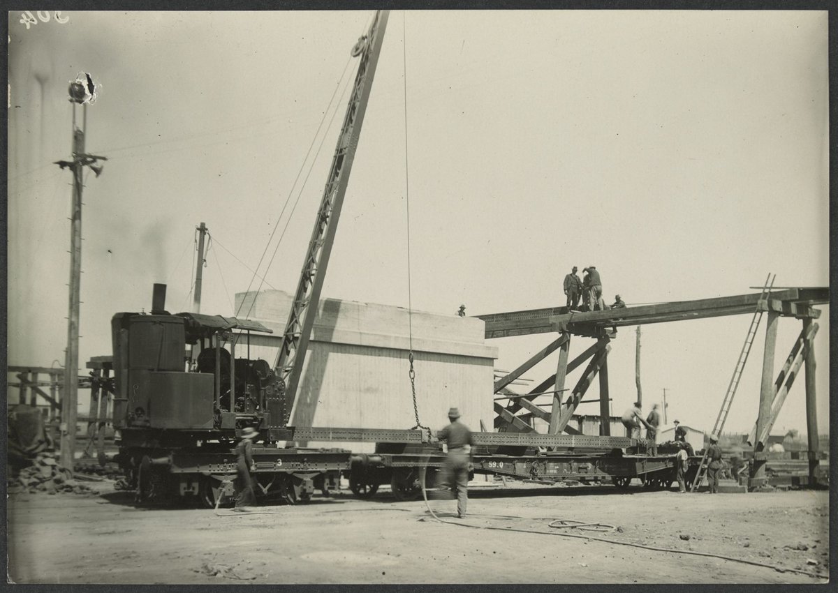 South Kensington to West Footscray, railway construction (1926)