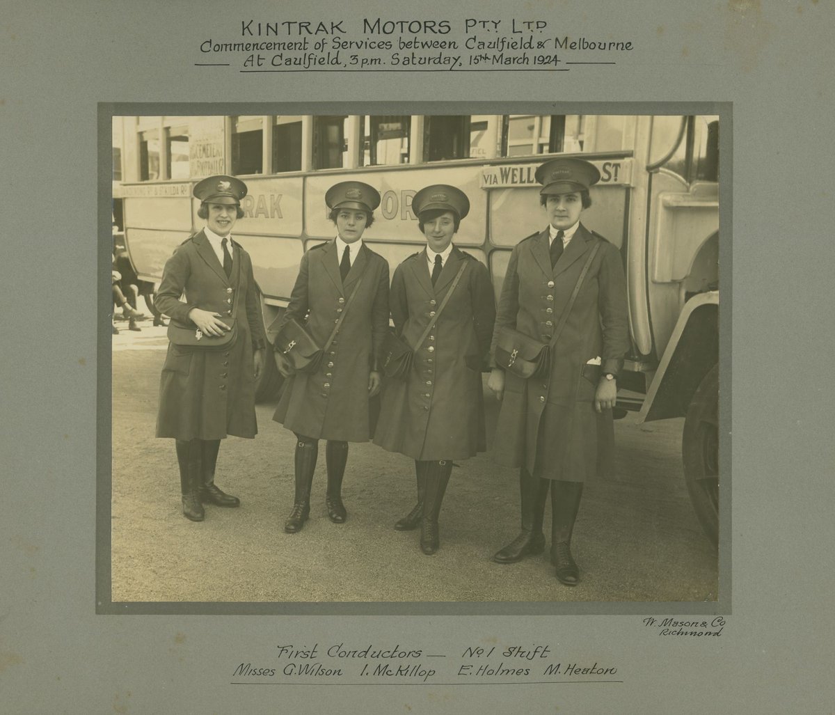 Kintrak Motors Pty Ltd, commencement of services between Caulfield & Melbourne (1924)