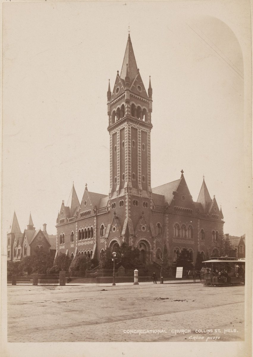 CONGREGATIONAL CHURCH COLLINS ST. MELB. [i.e. Melbourne], Melbourne City (c. 1900)