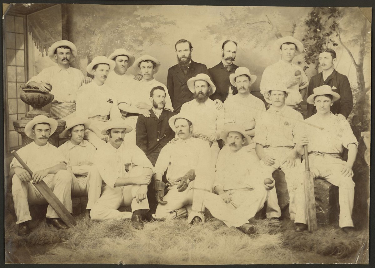 [Studio portrait of St. Philip's cricket team, Collingwood, Vic.] (c. 1900)