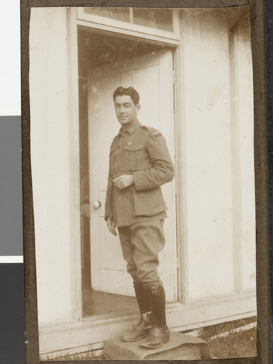 [Unidentified soldier standing in doorway, Hethersett Private Repatriation Hospital, Burwood, Vic.] (1914–20)