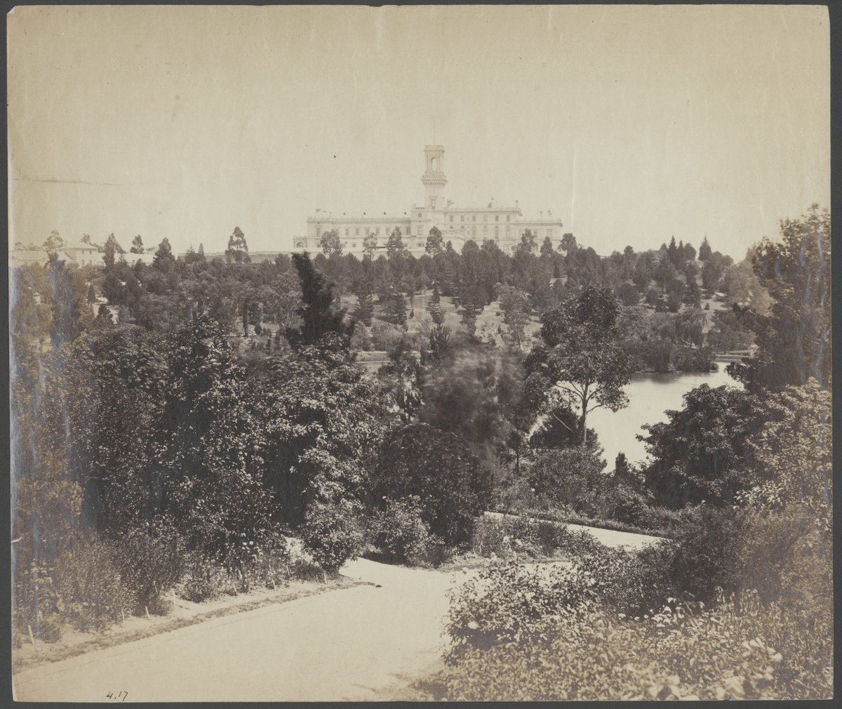 Government House from Botanical Gardens [Melbourne, Vic.], Melbourne City (c. 1880)