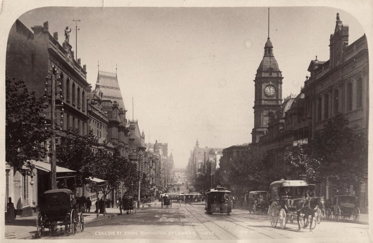 COLLINS ST FROM SWANSTON ST LOOKING WEST, Melbourne City (1890–1900)
