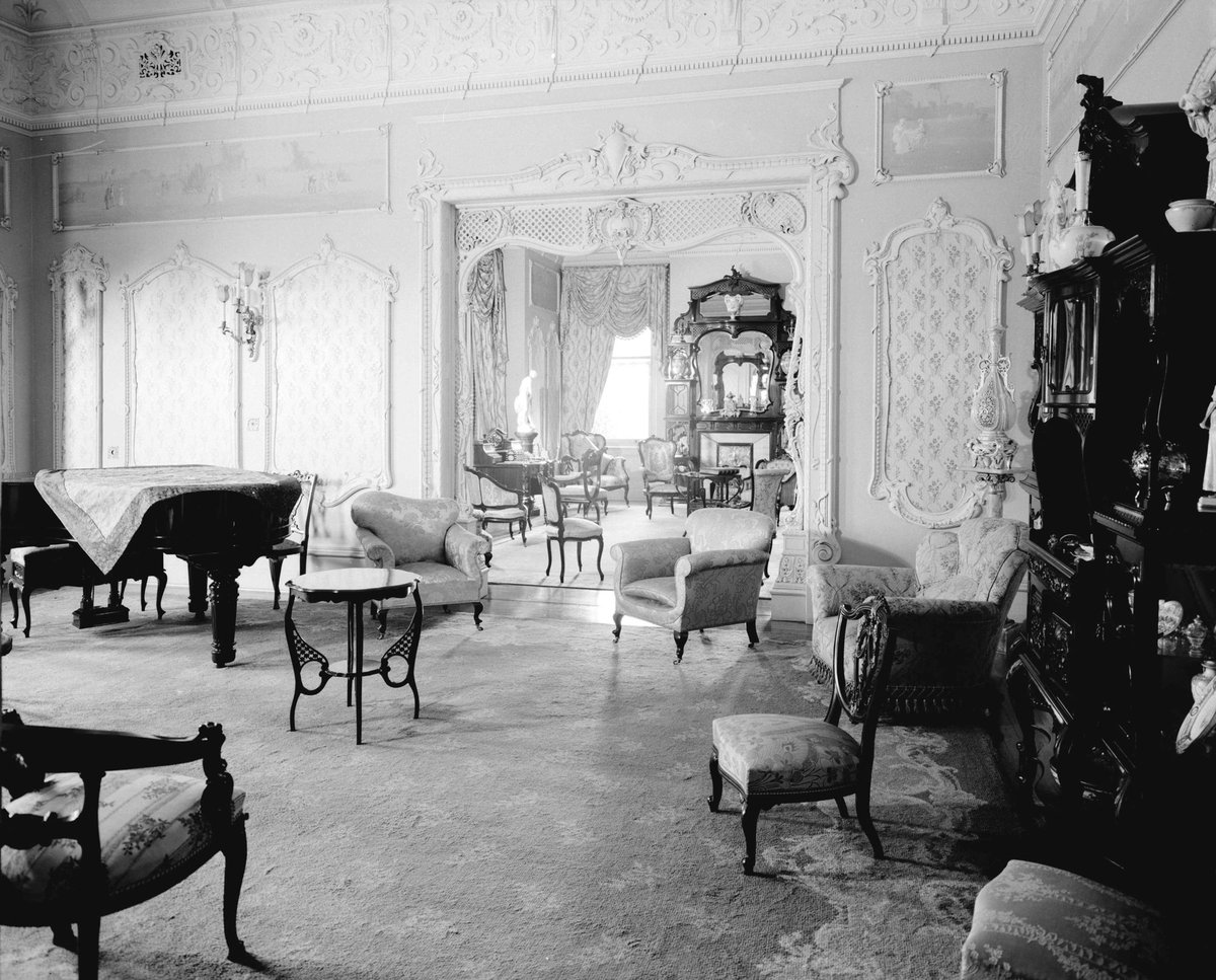 View of the drawing room at Scotsburn, 554 Toorak Road, Toorak (c. 1937)