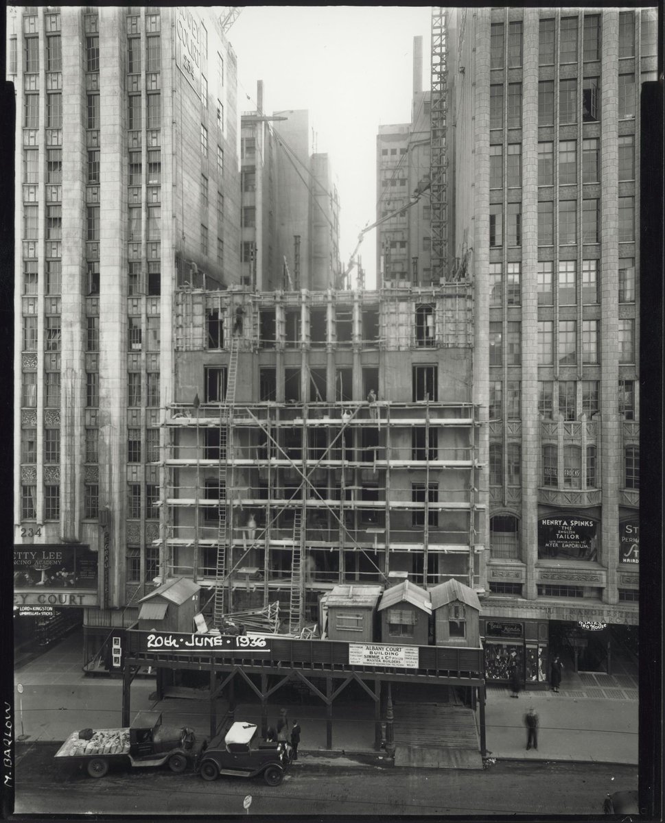 [Albany Court under construction, Collins Street, Melbourne], Melbourne City (1936)