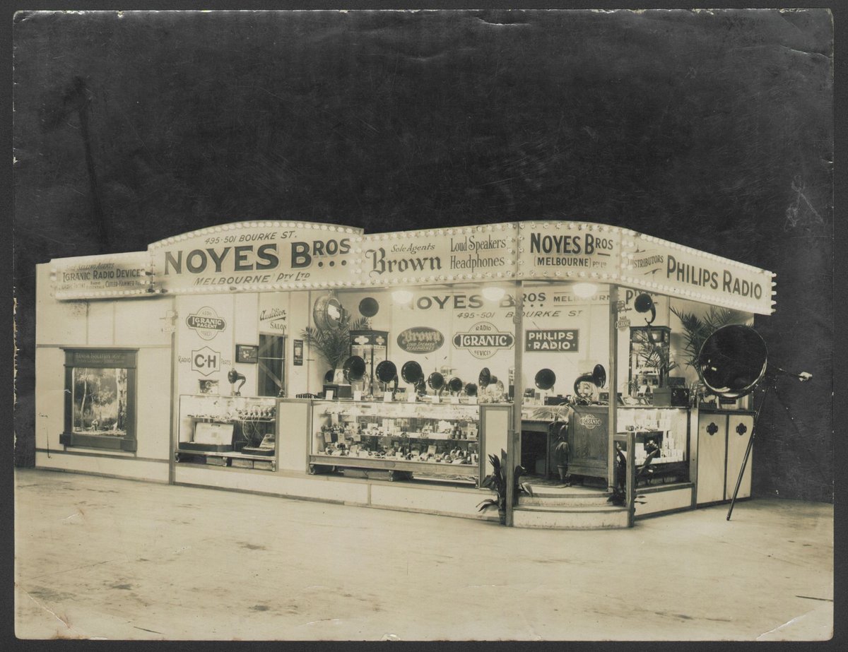 Display for Noyes Brothers, Melbourne showing radios and other sound equipment (1930)