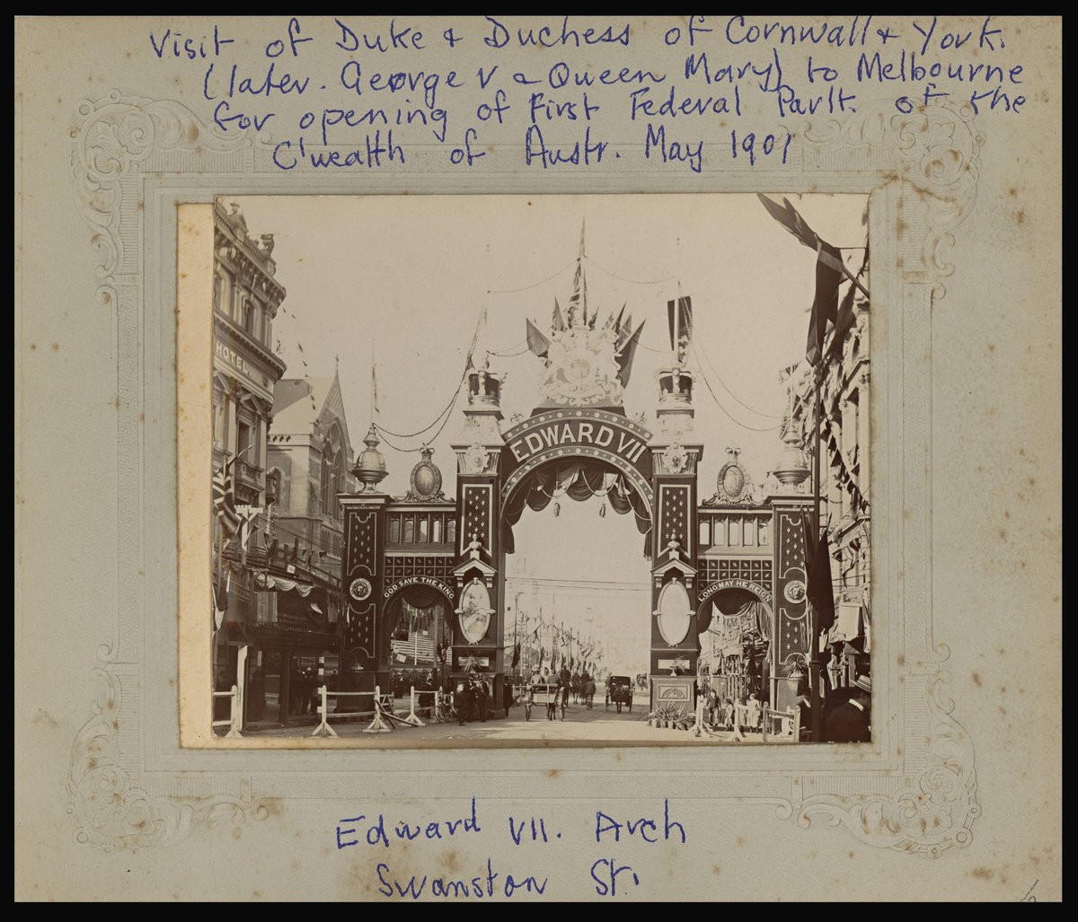Edward VII arch, Swanston Street, [Melbourne, Vic.], Melbourne City (1901)