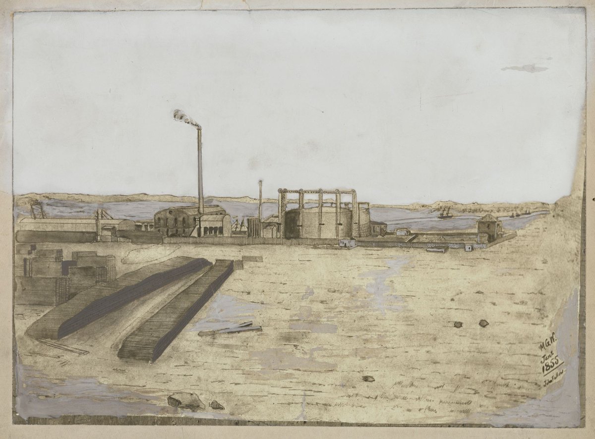 Melbourne Gas Works, 1855