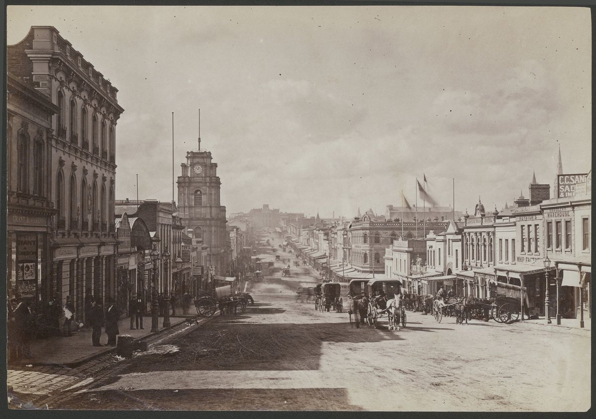 Bourke Street looking east, Melbourne City (1870–80)