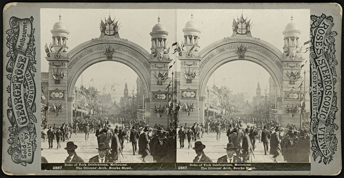 Duke of York Celebrations, Melbourne - The Citizen's Arch, Bourke Street, Melbourne City (c. 1901)