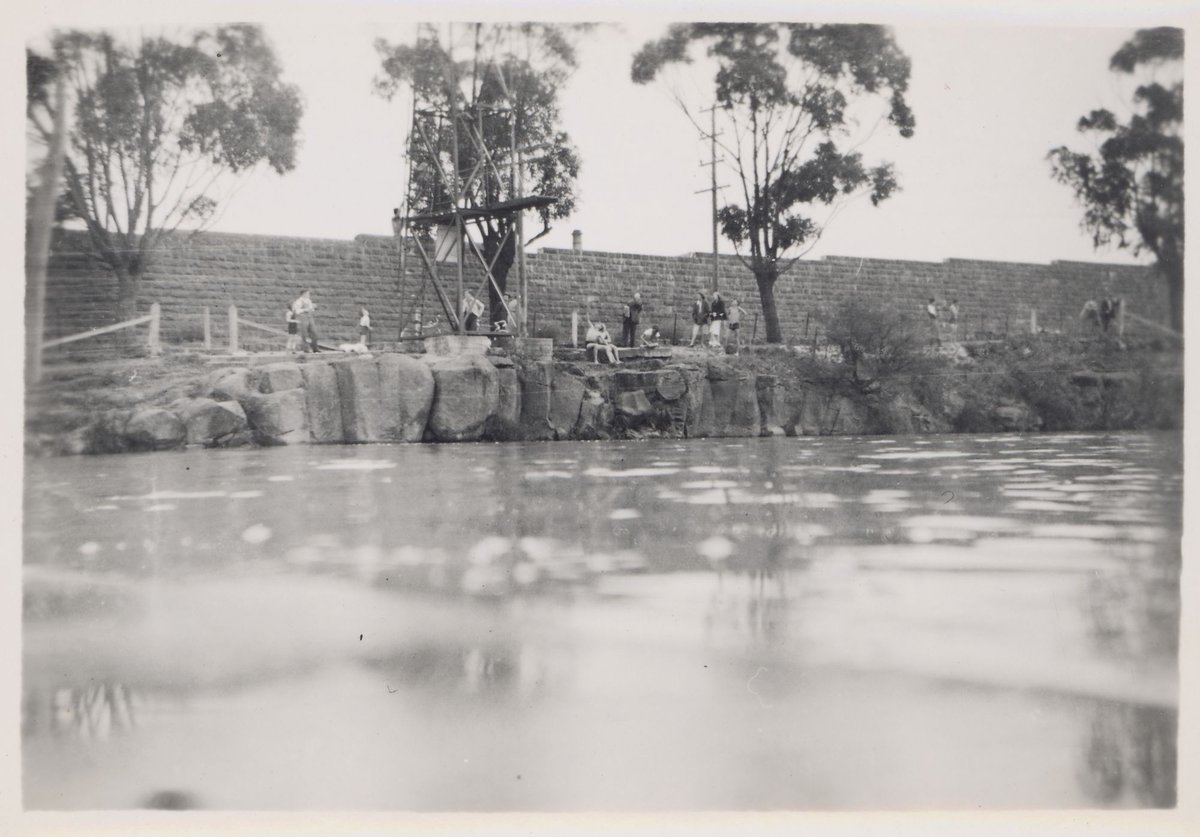 [Coburg lake diving tower] (1948)