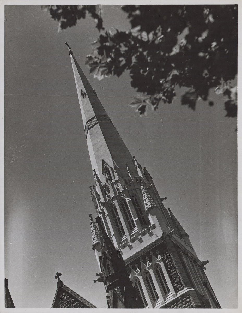 St. Patrick's steeples, Melbourne, Victoria, East Melbourne (1948?)