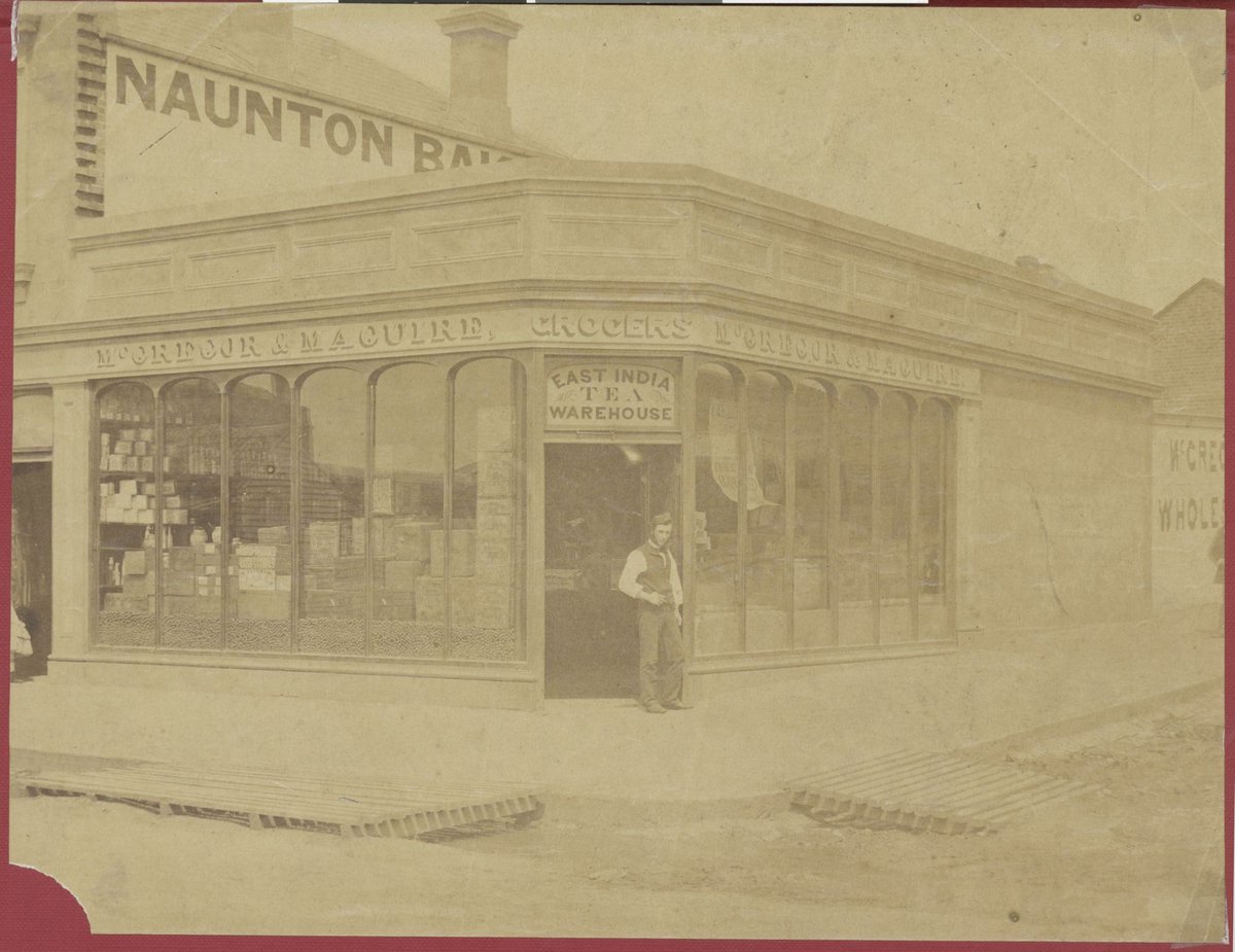 McGregor & Maguire, Grocers, 107 Wellington Street, East Collingwood (1861–62)