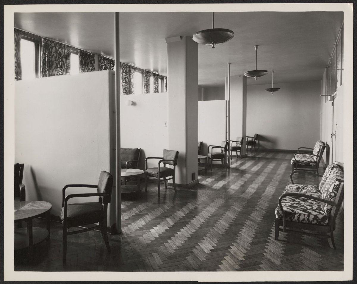 Visitors' Lounge, Nurses' Home, Royal Melbourne Hospital, Melbourne, Australia, Melbourne City (1940–50)