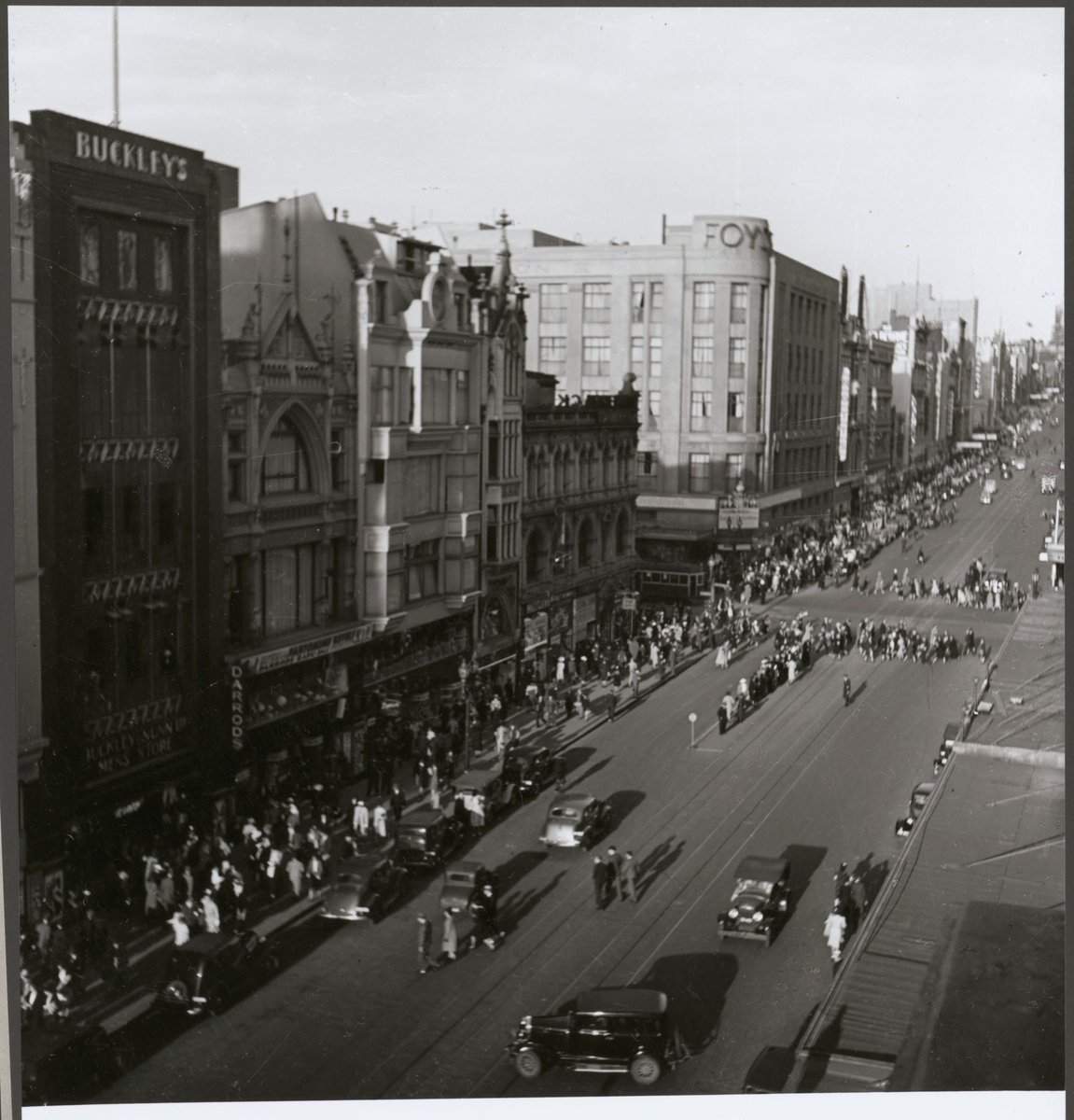 Elevated views of Bourke Street, Melbourne, Melbourne City (1939)
