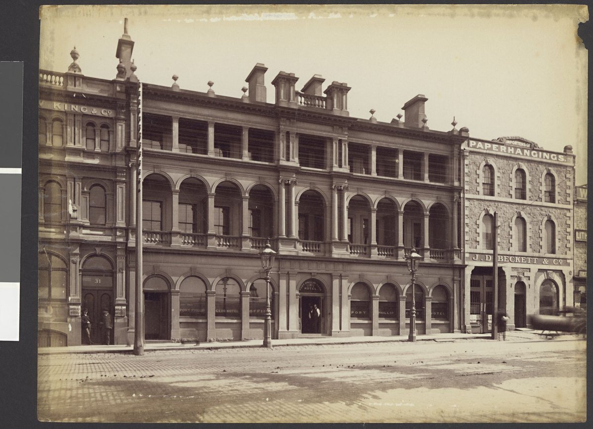 Port Phillip Club Hotel, Flinders Street E., [Melbourne, Vic.], Melbourne City (1876–94)