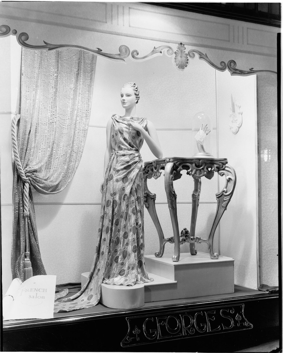 [Display window at Georges, Collins Street, Melbourne, showing model, Melbourne City (1940s)