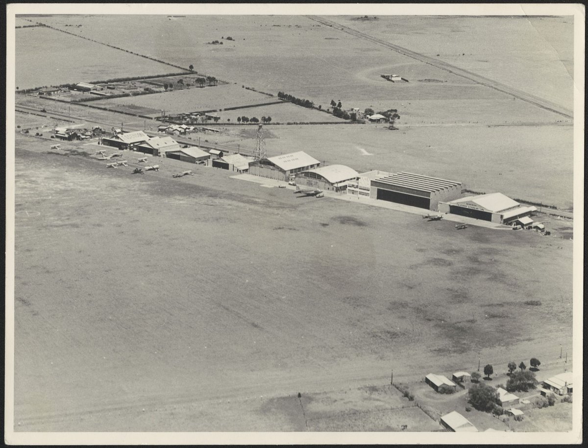 Aerial view of Essendon Airport, Victoria, Essendon North (1930s)