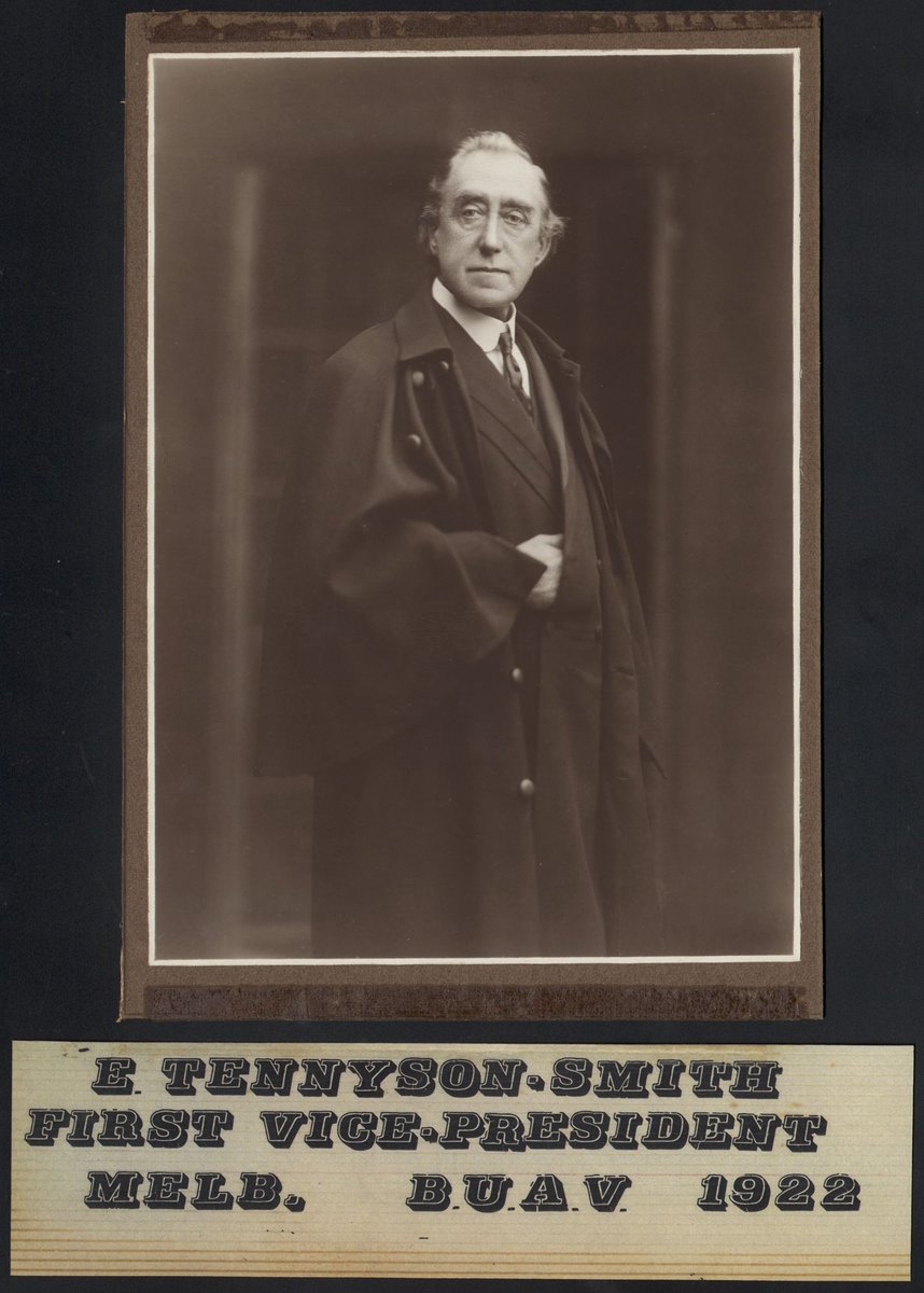 E. Tennyson-Smith, first Vice-President, Melb. B.U.A.V, Melbourne (1922)