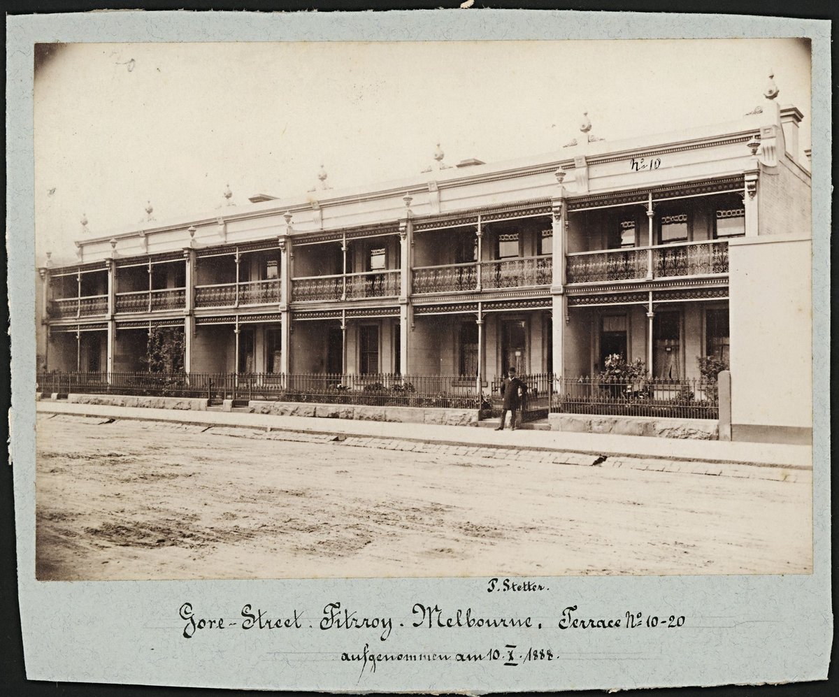 Gore Street, Fitzroy, Melbourne, Terrace no. 10-20 (1888)