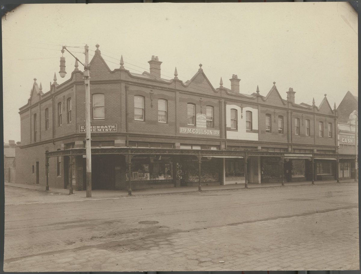 Shops, Brunswick and Rose streets, Fitzroy [Vic.] (1900–20)