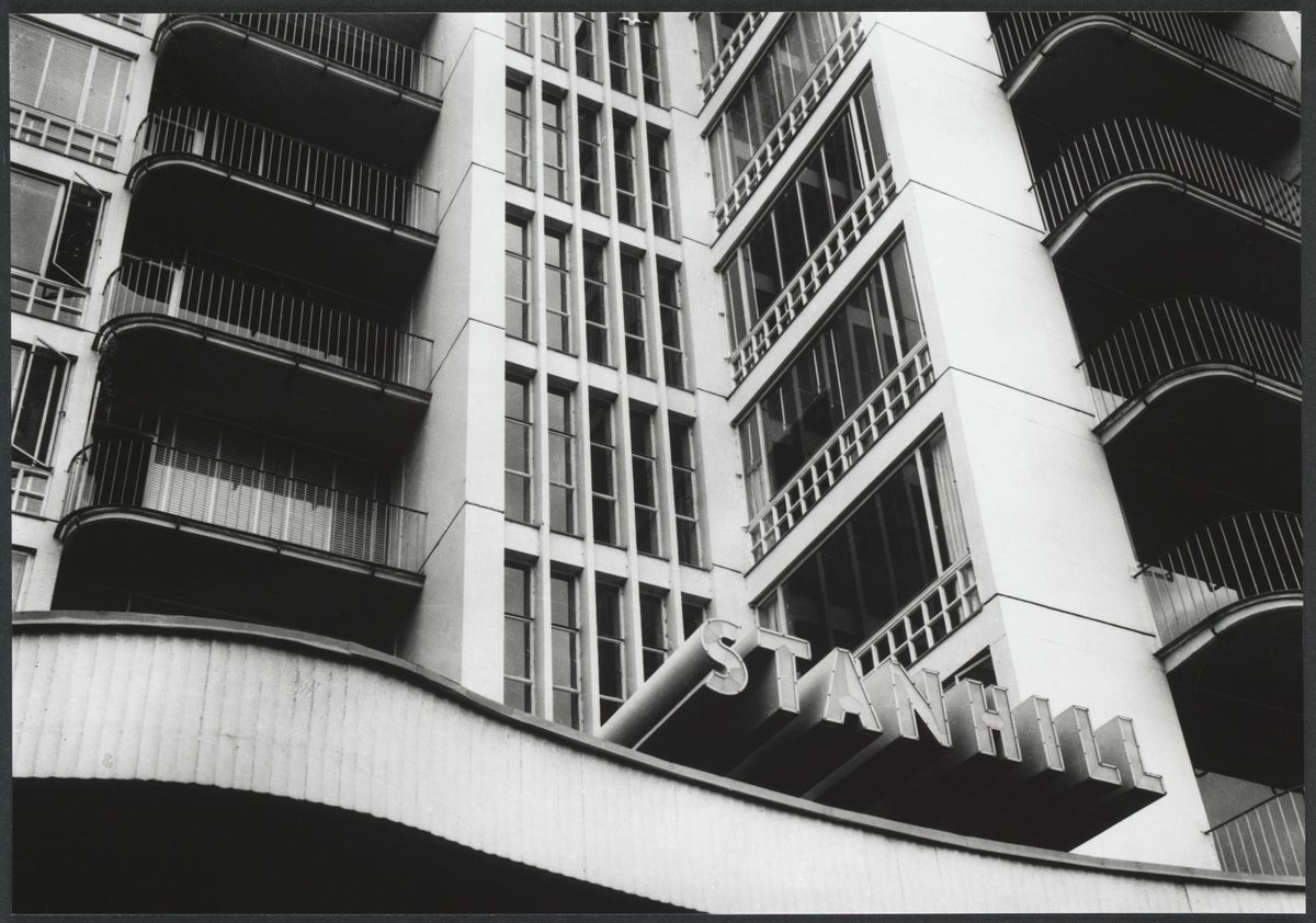 Facade details, Stanhill flats, 34 Queens Road, Melbourne (1951)