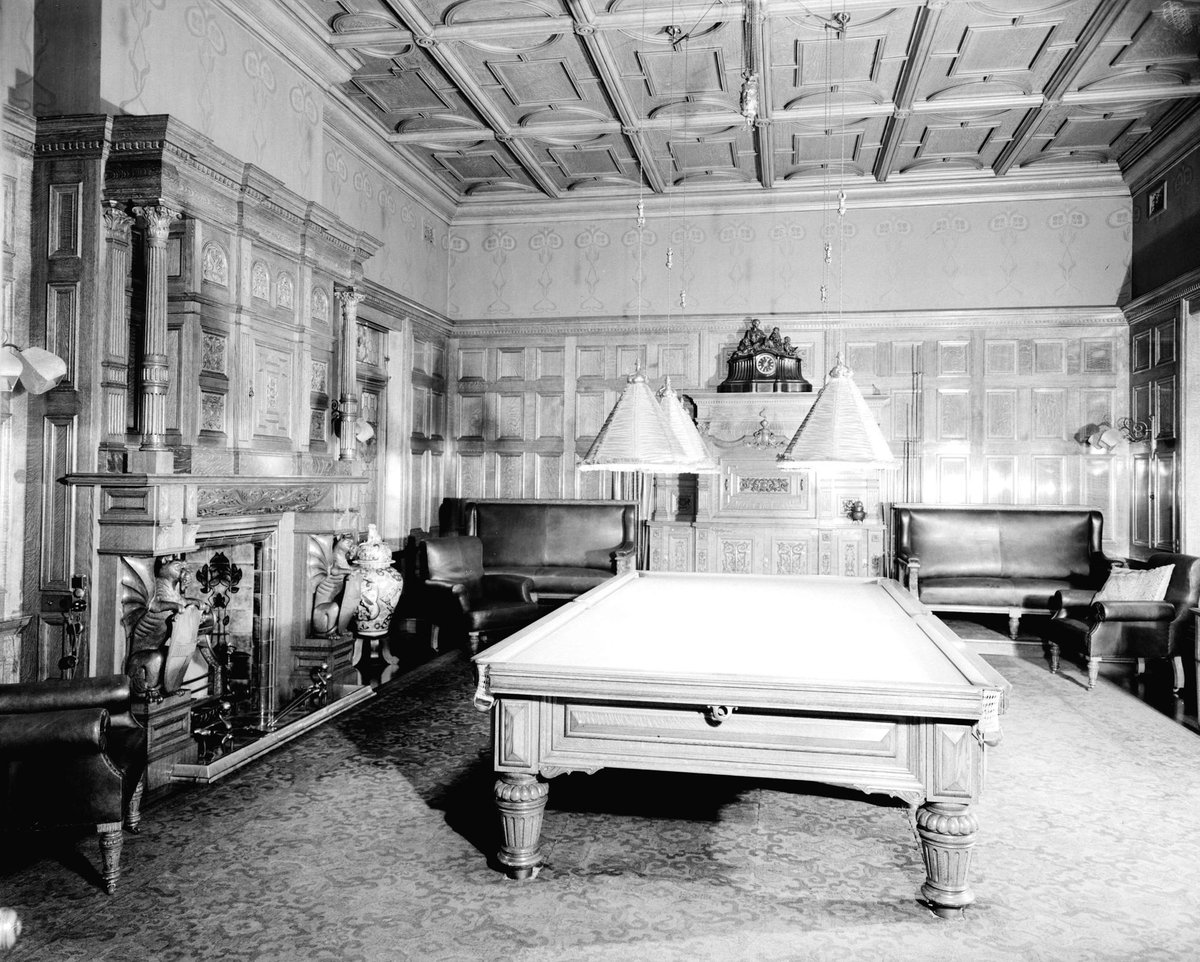 Billiard room at Scotsburn, 554 Toorak Road, Toorak (c. 1937)