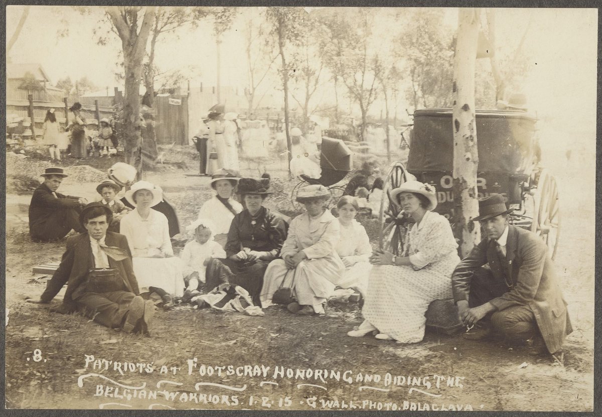 Patriots at Footscray honoring and aiding the Belgian warriors (1915)