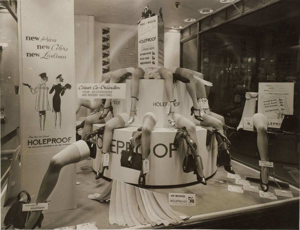 Display of Holeproof stockings at Ball & Welch, 180 Flinders Street, Melbourne, Melbourne City (1939–47)