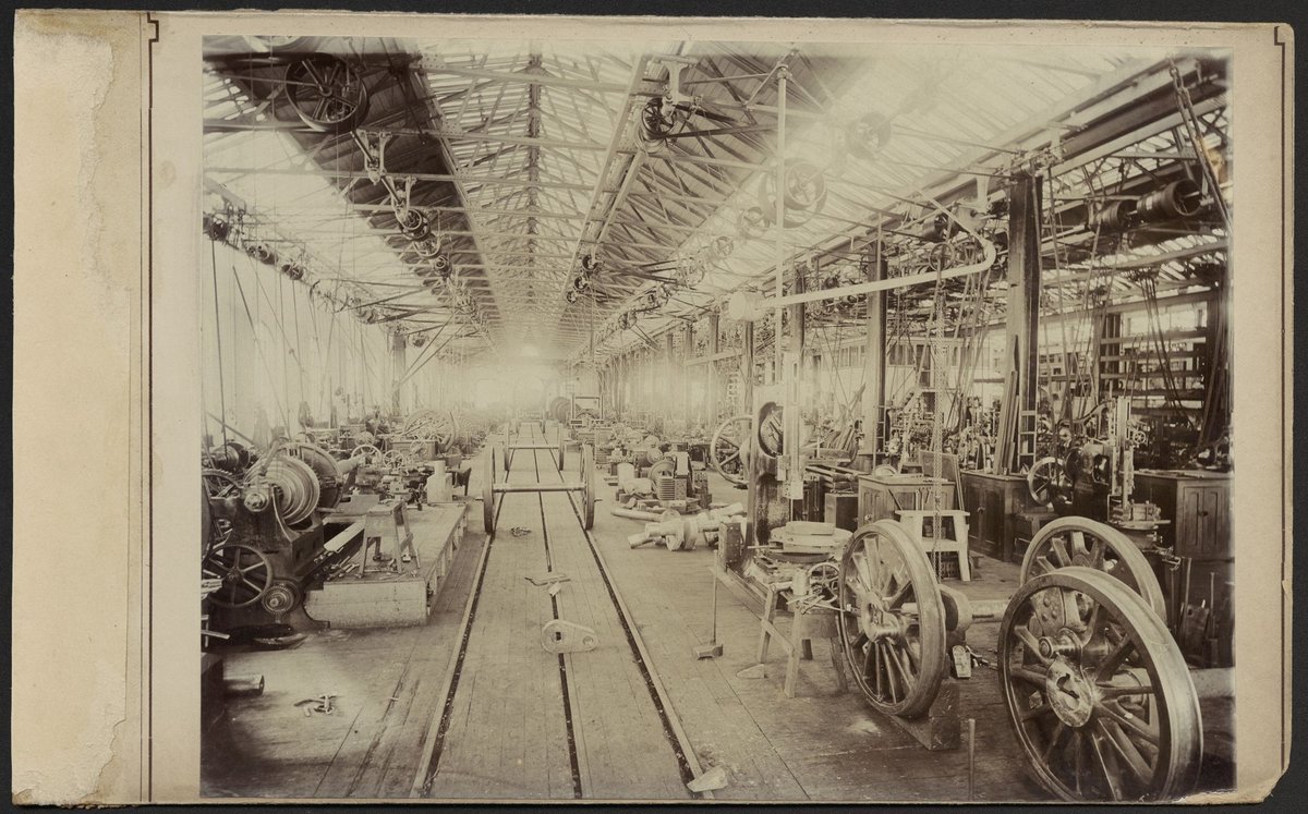 Railway workshop, possibly Newport, Victoria (1900?)