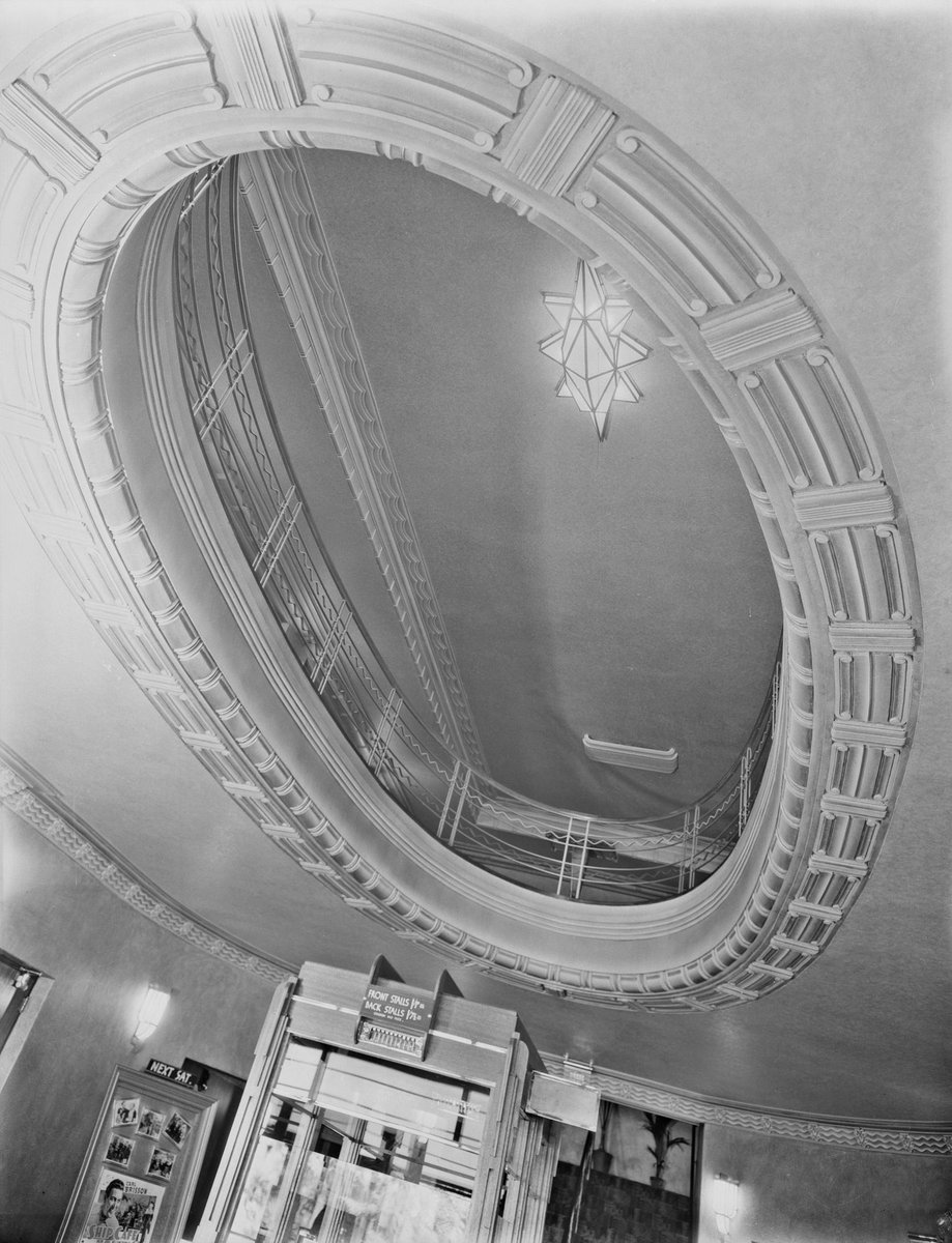 Interior of Astor Theatre, St. Kilda showing ground floor foyer ceiling, St Kilda (1936)