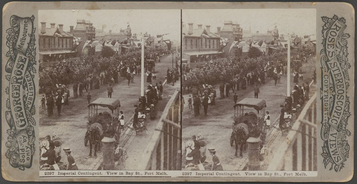 Imperial contingent - view in Bay St. Port Melb. [i.e. Melbourne], Port Melbourne (c. 1901)