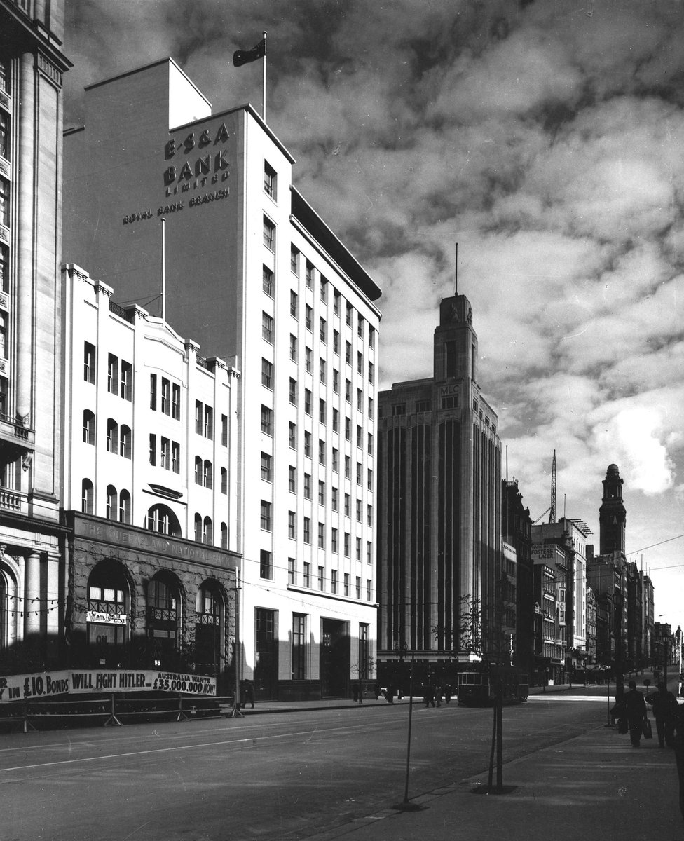 Banks and office buildings in Collins Street, Melbourne, Melbourne City (1941)