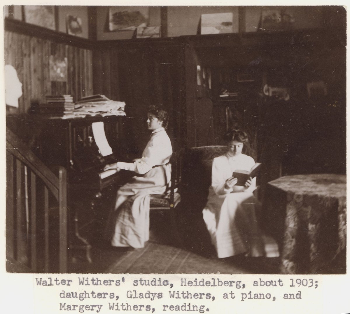 Walter Withers' studio, Heidelberg, about 1903 (c. 1903)