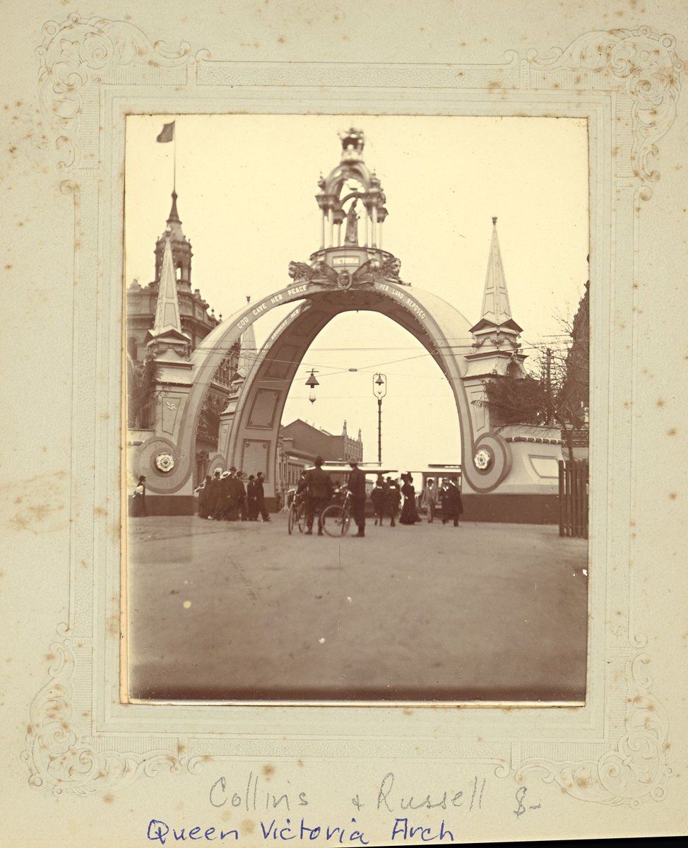 Queen Victoria Arch, Collins and Russell Streets, [Melbourne, Vic.], Melbourne City (1901)