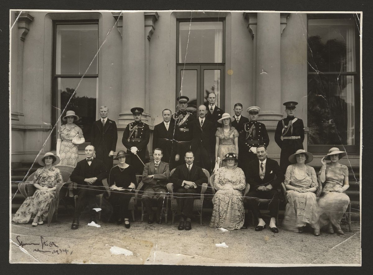 An interesting picutre taken of the Royal group at Government House, garden party, today (7/11/34), Melbourne, Melbourne City (1934)