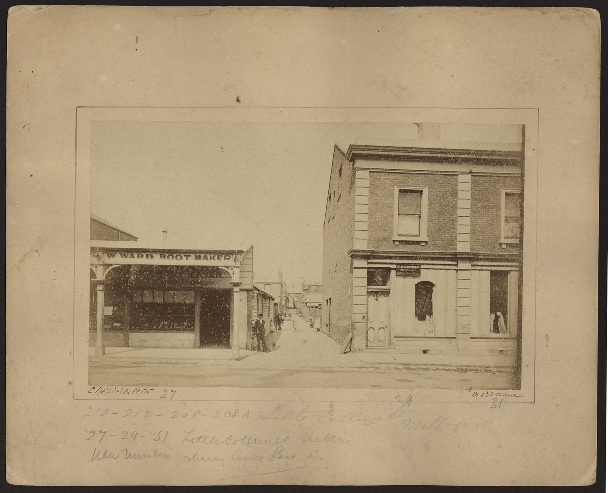 View of Coates Lane, Melbourne, Melbourne City (1880?)